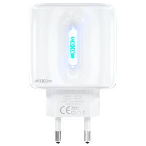 Зарядний пристрій MOXOM HC-02 + Type-C-кабель (Білий)